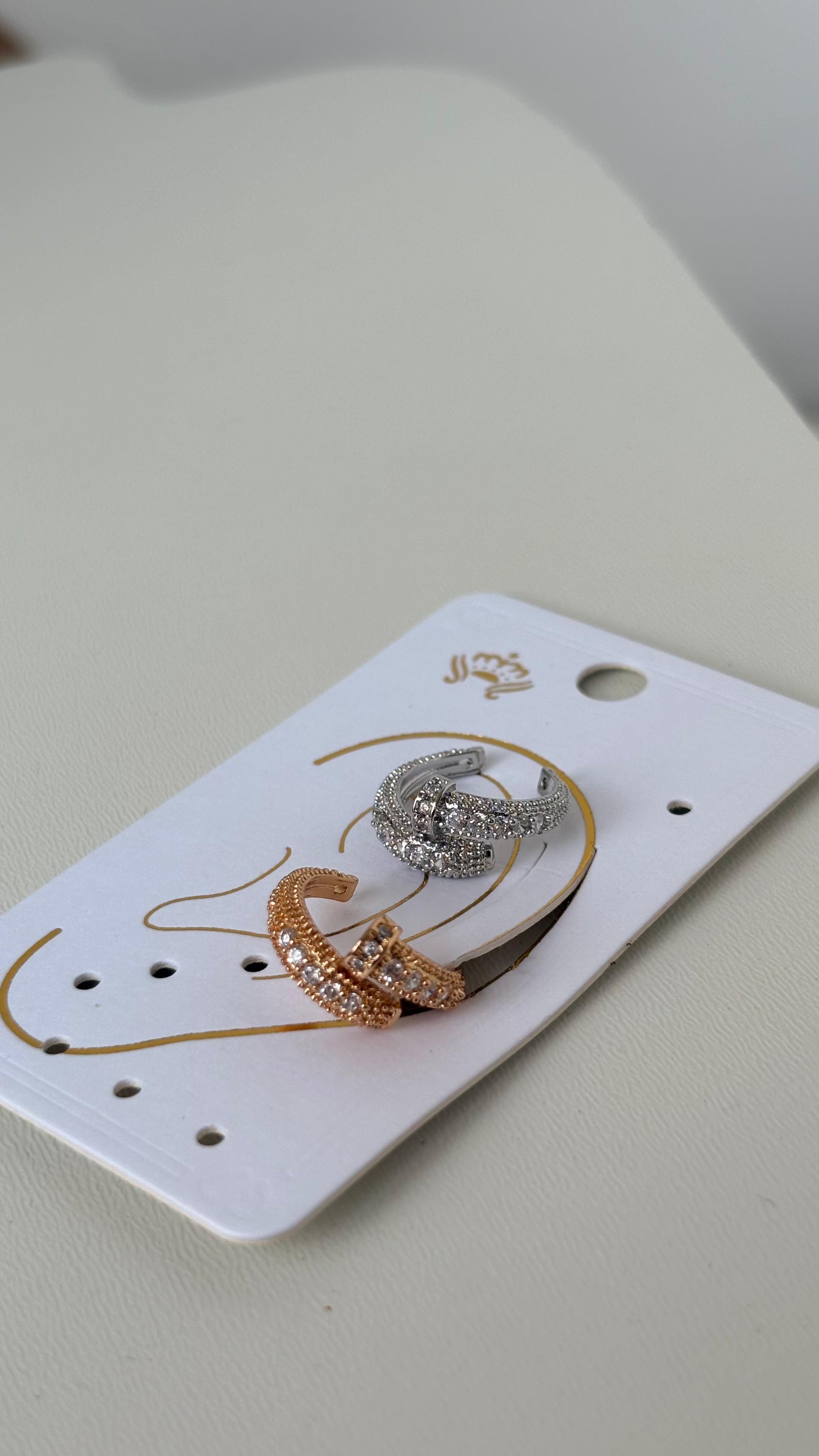 Piercing Fake Duplo Cravejado Lux